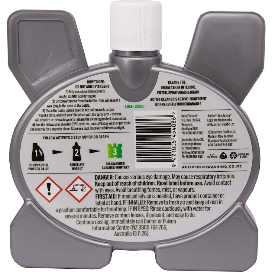 Active Dishwasher Cleaner Lime & Baking Soda 250mL