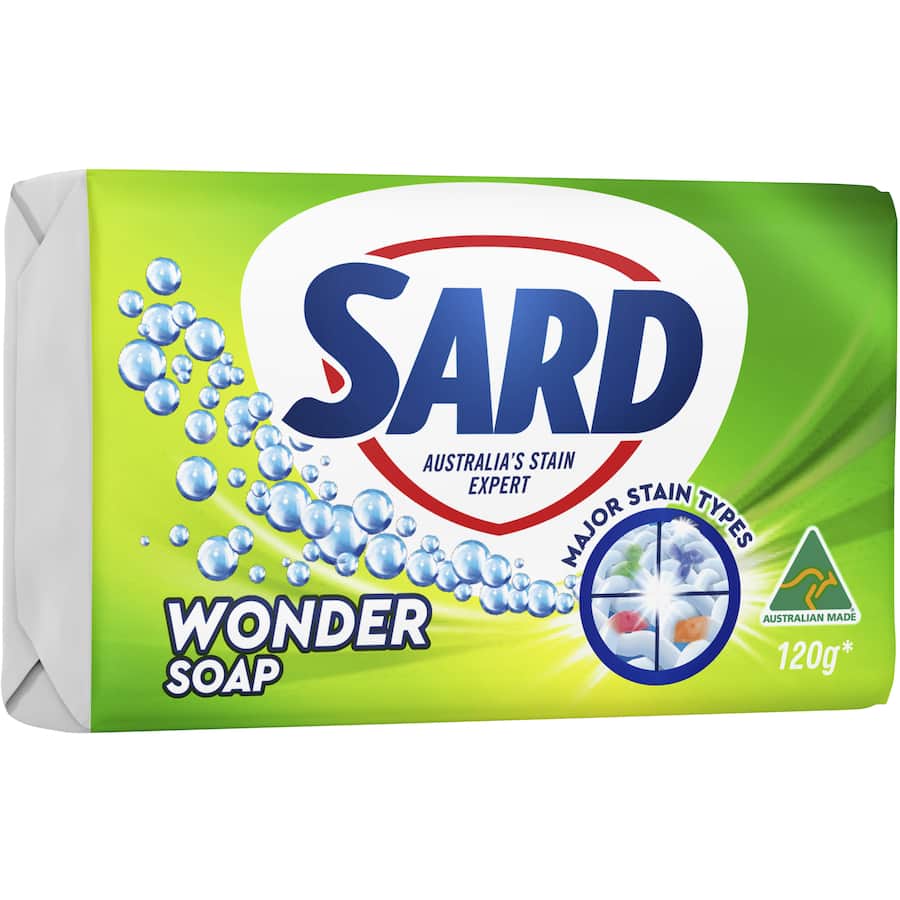 Sard Wonder Laundry Soap Stain Remover Eucalyptus Bar 125g
