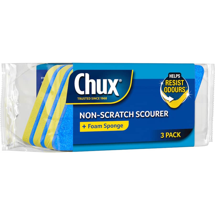 Chux Scourer Non Scratch 3pack