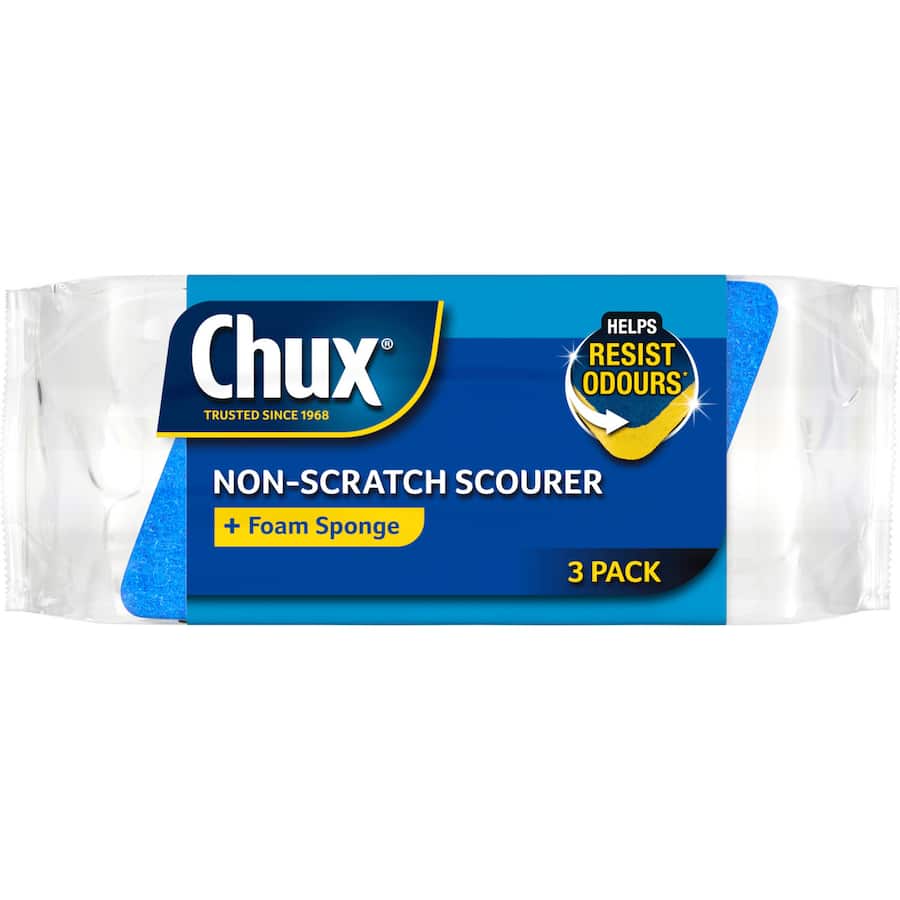 Chux Scourer Non Scratch 3pack
