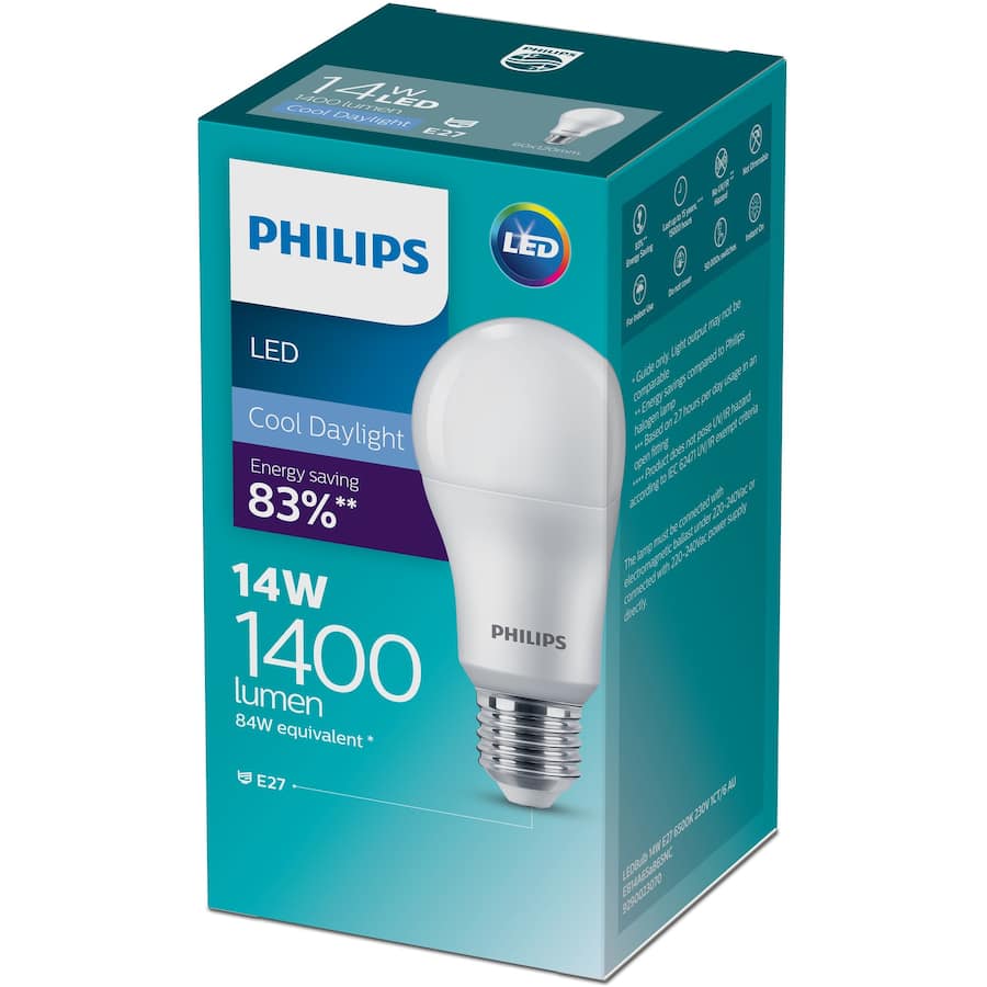 Philips Screw Light Bulb Led 14w 1400 Lumen Cool 1pack