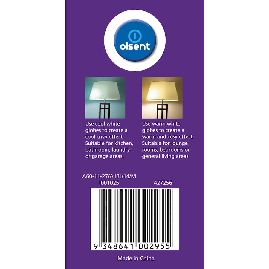 Olsent Bayonet Light Bulb Led 11w 1050 Lumen Warm 1pack