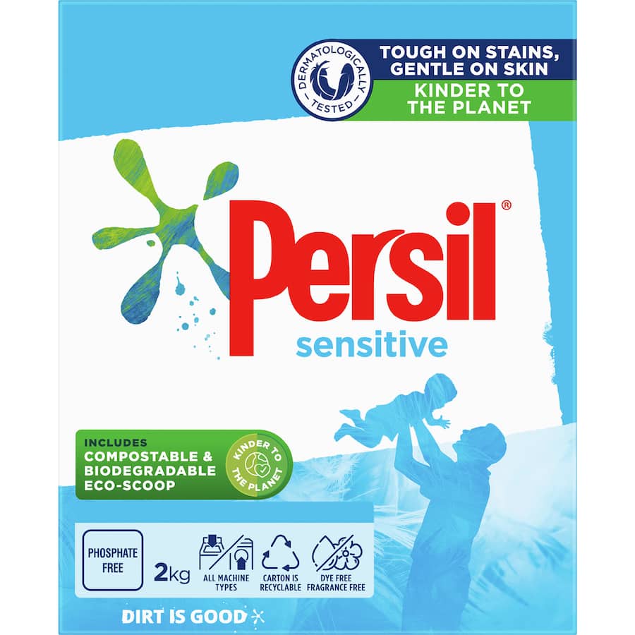 Persil Front & Top Loader Laundry Powder Sensitive 2kg