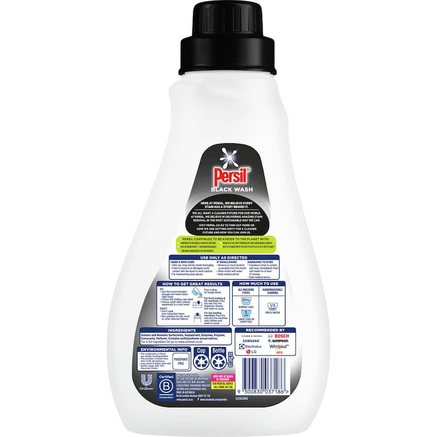 Persil Front & Top Loader Laundry Liquid Black Wash 1L
