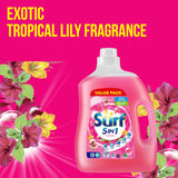 Surf Liquid Washing Detergent Tropical 80 Washes Bottle 4L