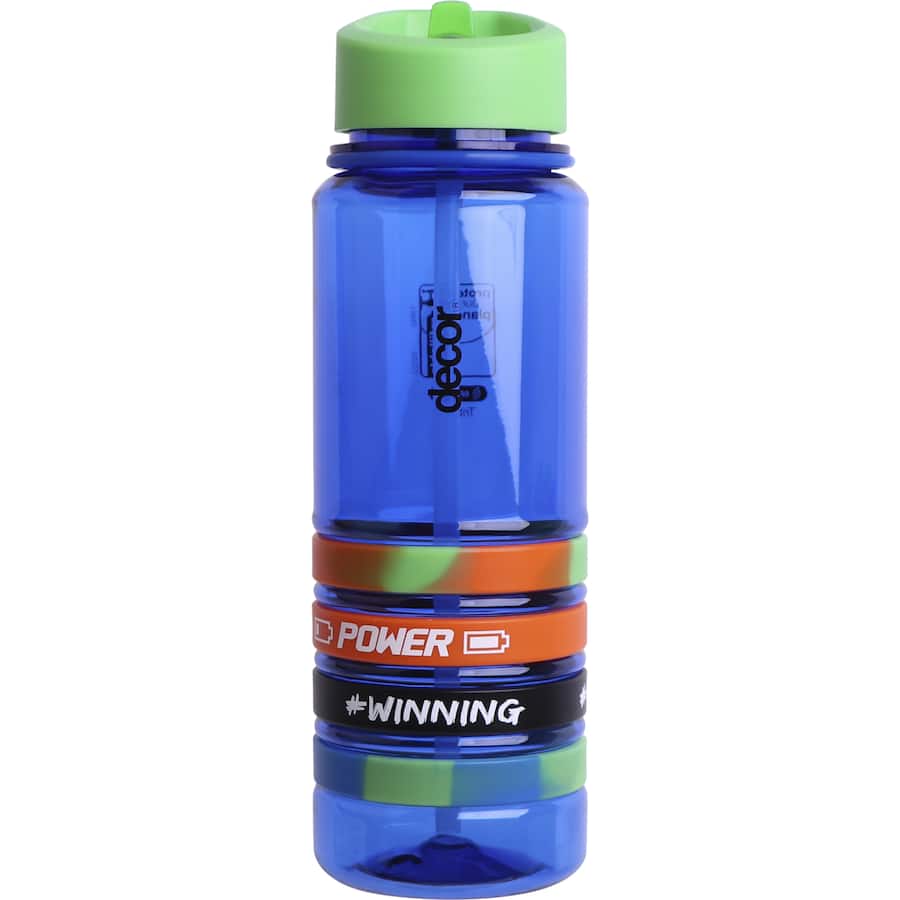 Decor Tritan Drink Bottle Bands Pumped Assorted colours 750mL