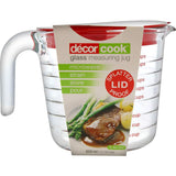 Decor Cook Jug Glass With Lid 650mL