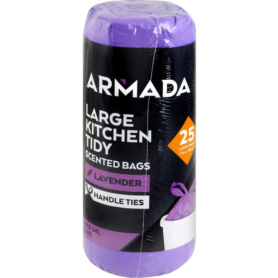 Armada Kitchen Tidy Bags Large Lavender Or Lemon Roll 25pack