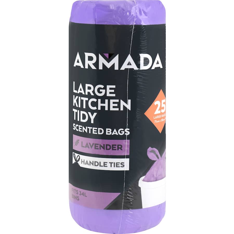 Armada Kitchen Tidy Bags Large Lavender Or Lemon Roll 25pack