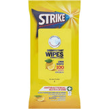 Strike Cleaning Wipes Disinfectant Lemon
