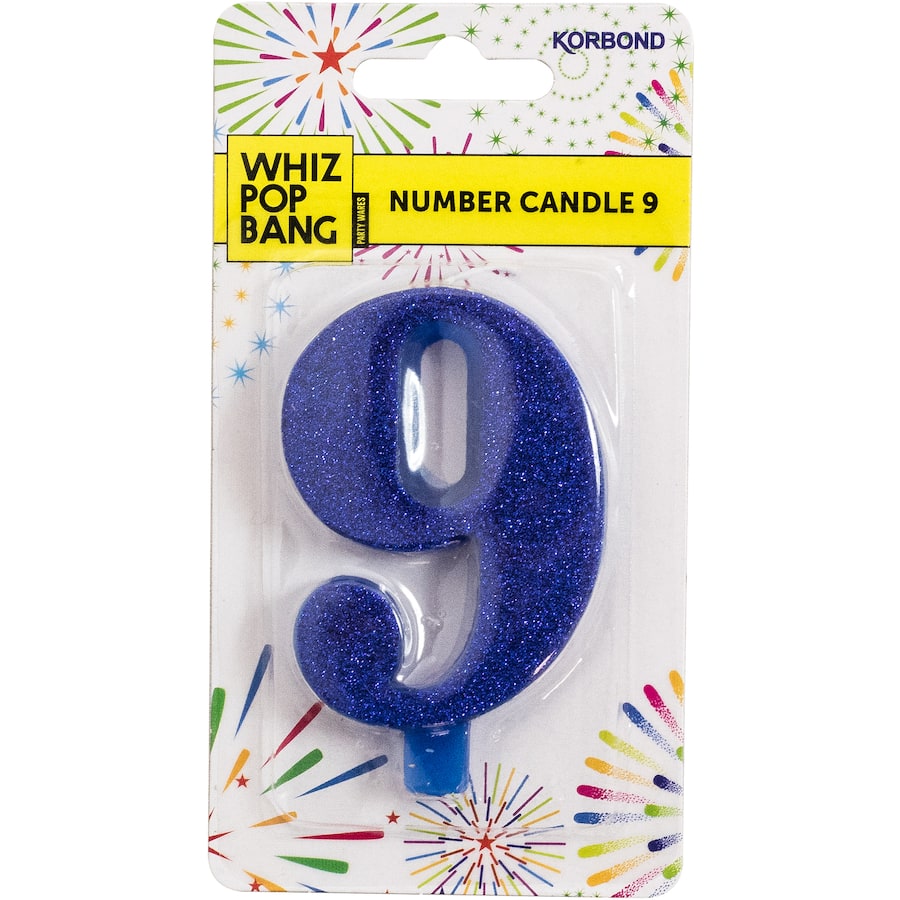 Whiz Pop Bang Candles Number 9 1ea