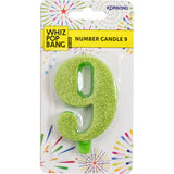Whiz Pop Bang Candles Number 9 1ea