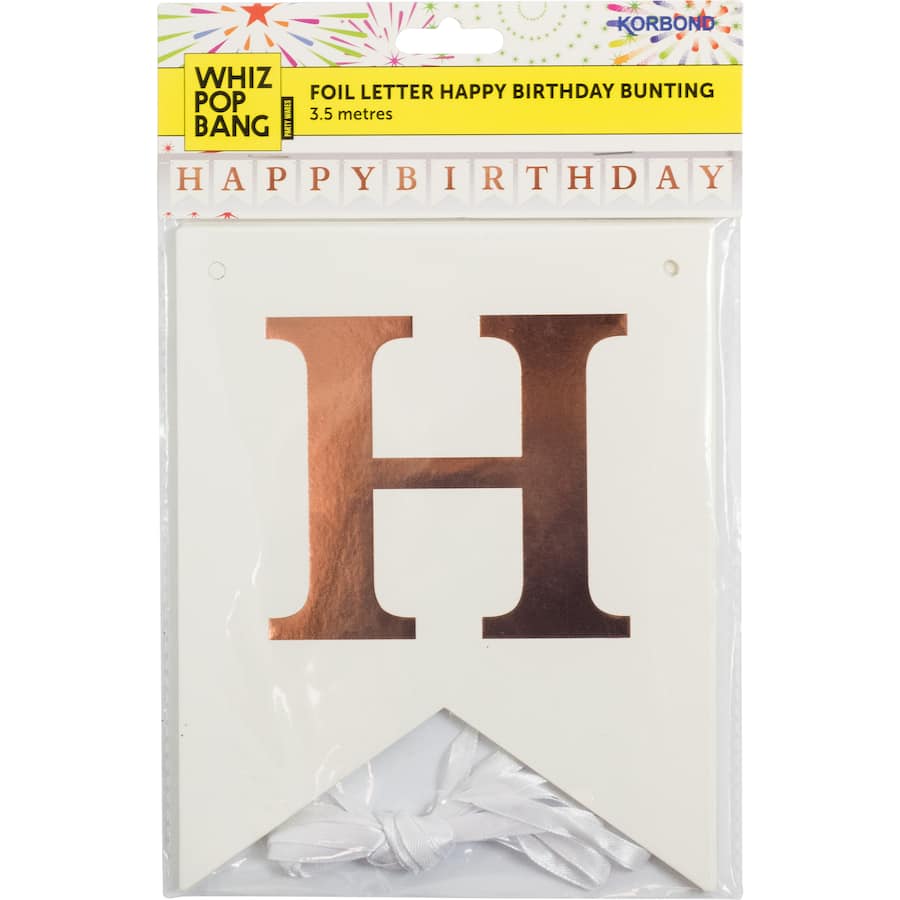 Happy Birthday Bunting Letter Foil 1ea