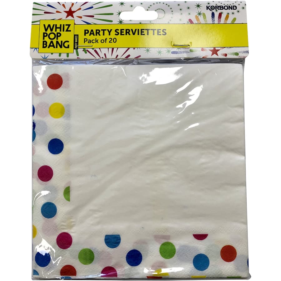 Whiz Pop Bang Serviettes  20pack