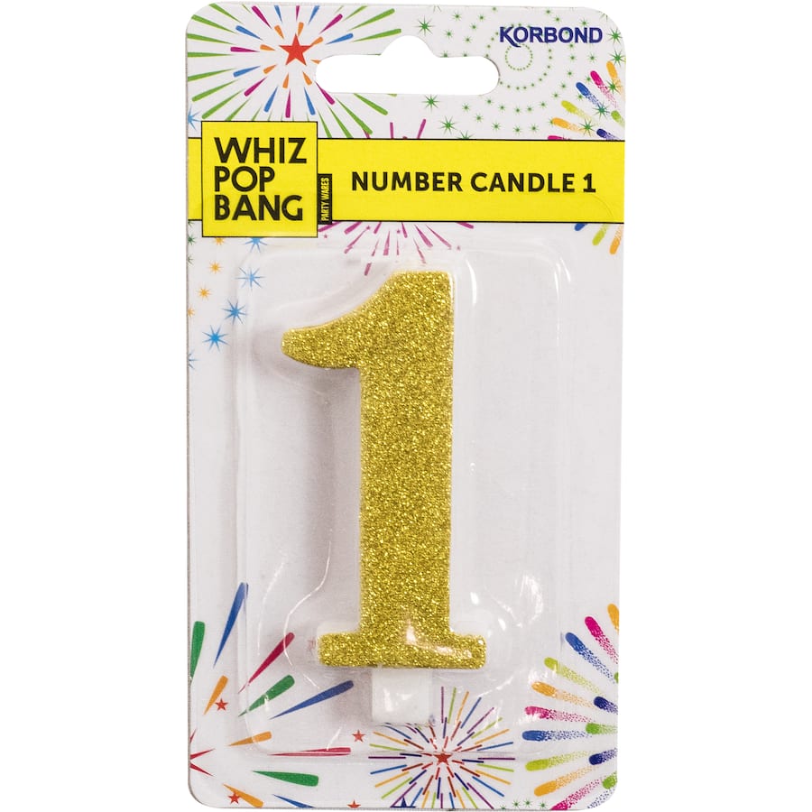 Whiz Pop Bang Candles Number 1 1pack