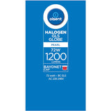 Olsent Halogen Round Bulb Bayonet 72w Pearl 2pack