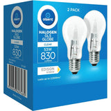 Olsent Halogen Round Bulb Screw 53w Clear 2pack