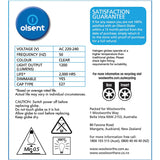 Olsent Halogen Round Bulb Screw 72w Clear 2pack