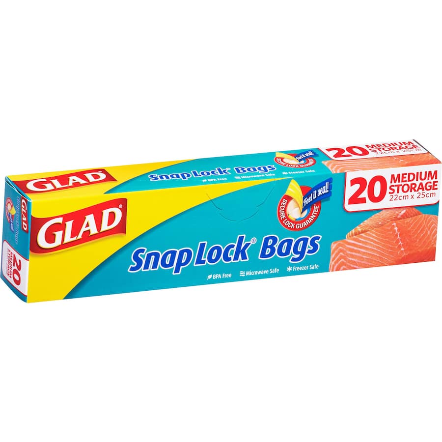 Glad Snaplock Storage Bags Medium 20pack