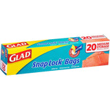 Glad Snaplock Storage Bags Medium 20pack
