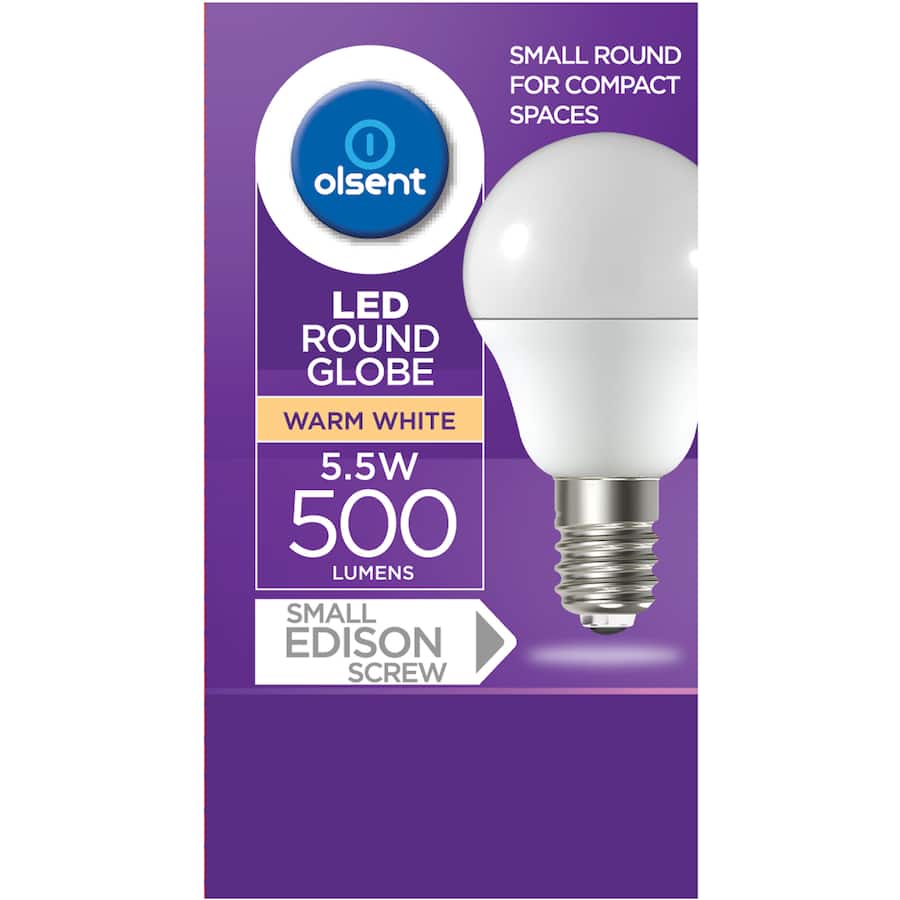 Olsent Led Light Bulb Screw 5.5w 500lm 1pack