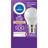 Olsent Led Light Bulb Round Bayonet 5.5w 500lm 1pack