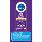 Olsent Led Light Bulb Round Bayonet 5.5w 500lm 1pack