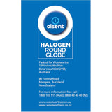 Olsent Halogen Round Bulb Rd Bayonet Clear 28w 2pack