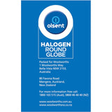 Olsent Halogen Round Bulb Rd Screw Clear 28w 2pack