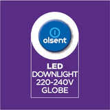 Olsent Down Light Bulb Led Gu10 240v 6w 500lm Cw 2pack