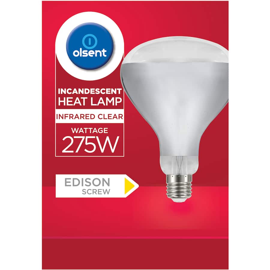 Olsent Heat Lamp Bulb Screw 275w 1pack