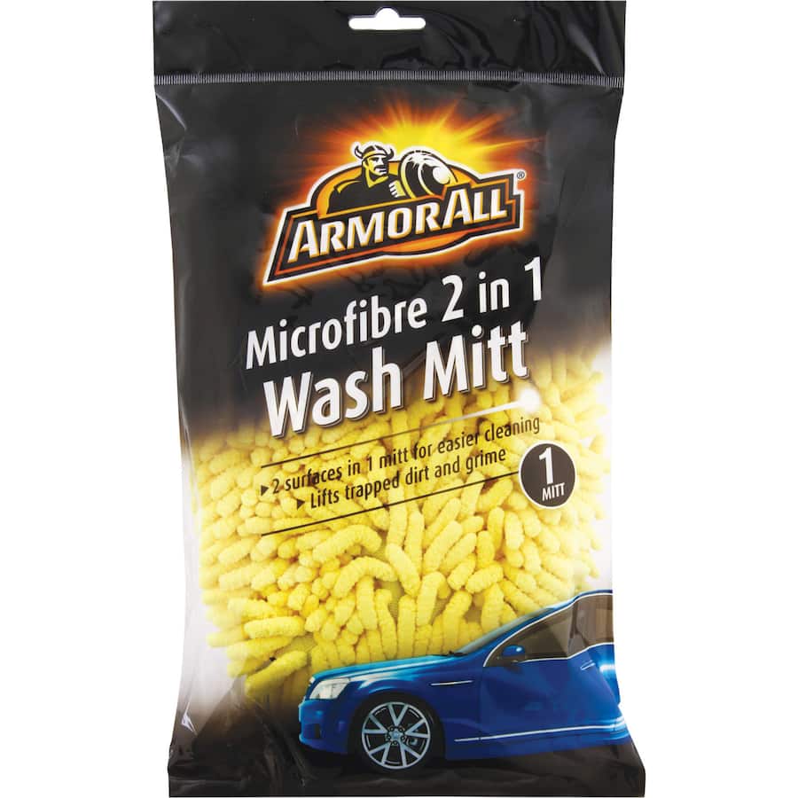 Armor All Car Wash Mit Microfibre 2 In 1 1pack