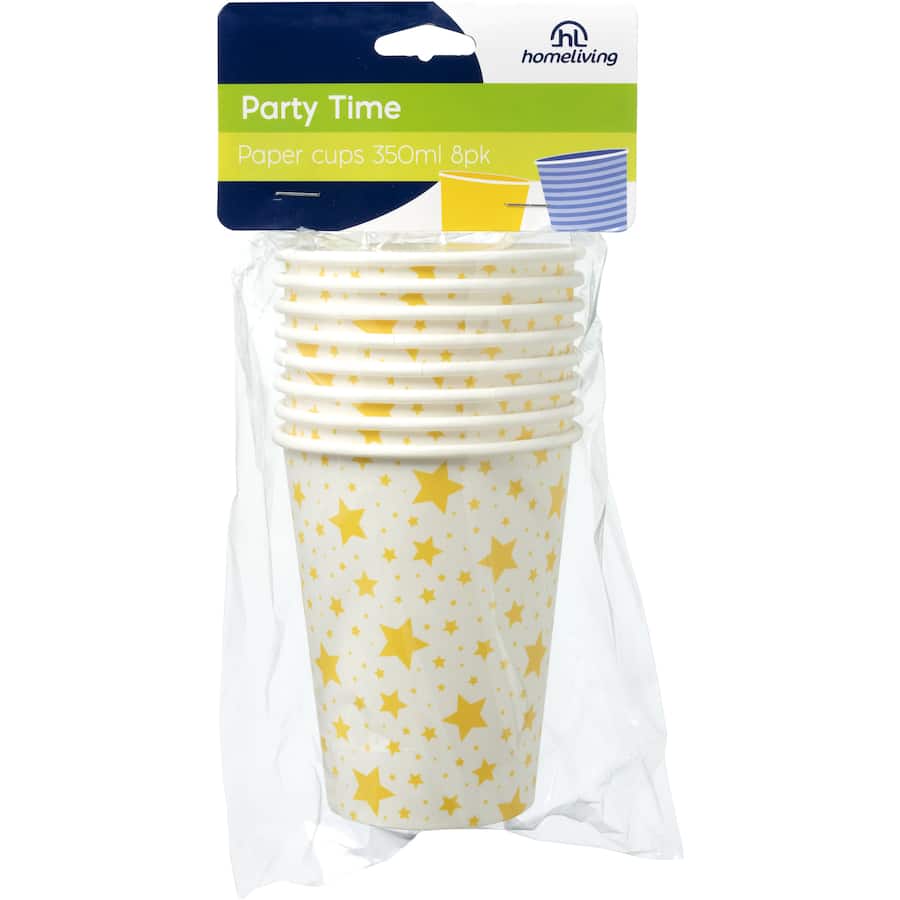 Homeliving Paper Cups 350ml 8pack