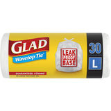Glad Bin Liners Wavetop Tie Large Scented 30pack