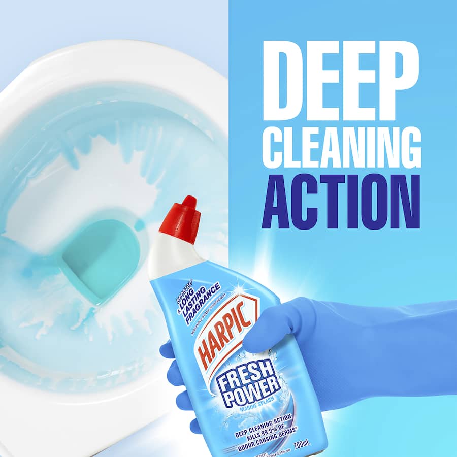 Harpic Toilet Cleaner Fresh Power Marine Splash 700mL