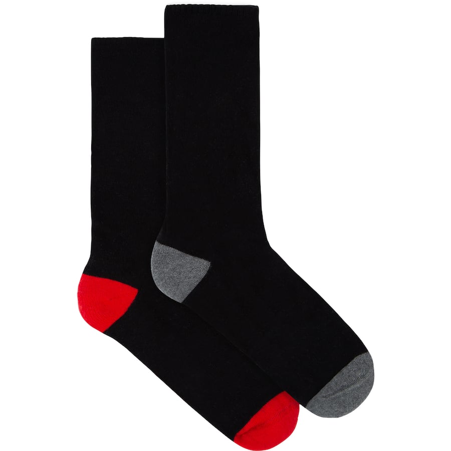 Underworks Mens Socks Cushion Foot Crew Size 7-10 2pack