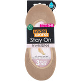 Under Works Ladies Invisible Footlets Skin Size 5-8 3pack