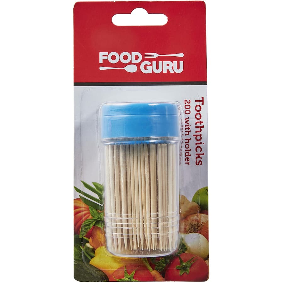 Food Guru Toothpicks Plus Holder 200pack