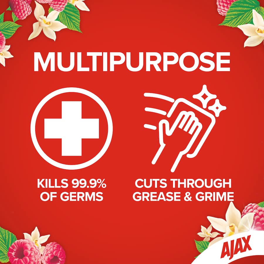 Ajax Spray N Wipe Multipurpose Cleaning Spray Vanilla & Berries Trigger 475mL