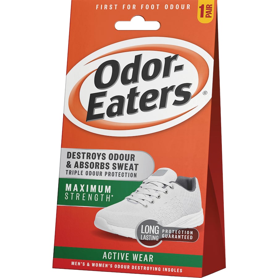 Odor Eaters Insoles Active Wear Maximum Strength 1pr