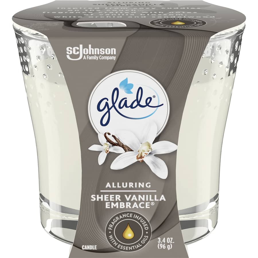 Glade Jar Scented Candle Sheer Vanilla Embrace