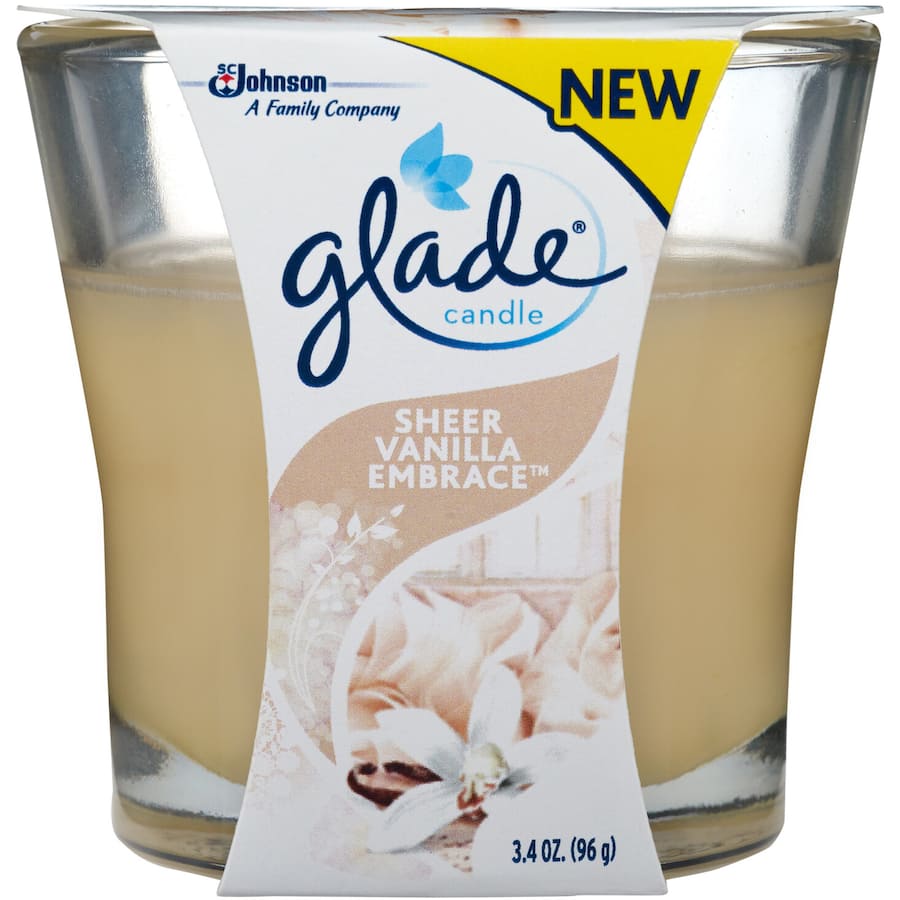 Glade Jar Scented Candle Sheer Vanilla Embrace