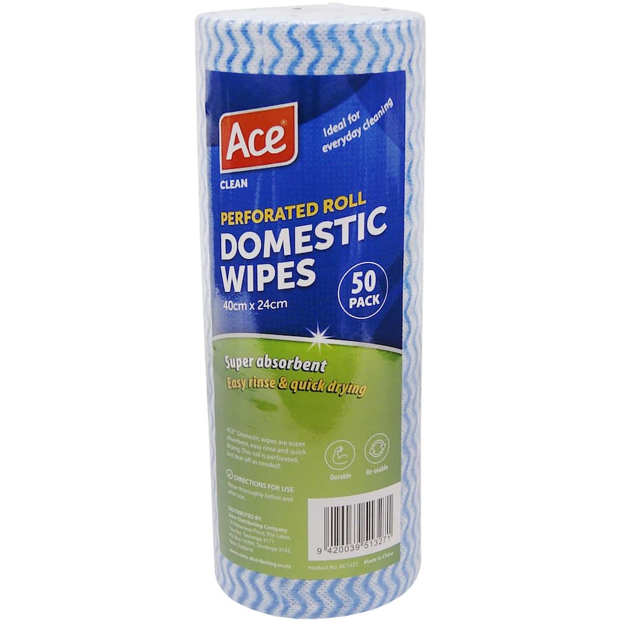 Ace Cleaning Wipes  Roll 50pack
