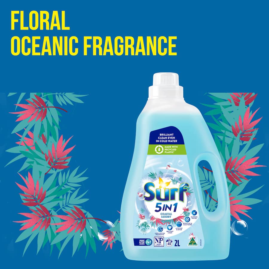 Surf Washing Liquid Coastal Luxury 40 Washes Bottle 2L