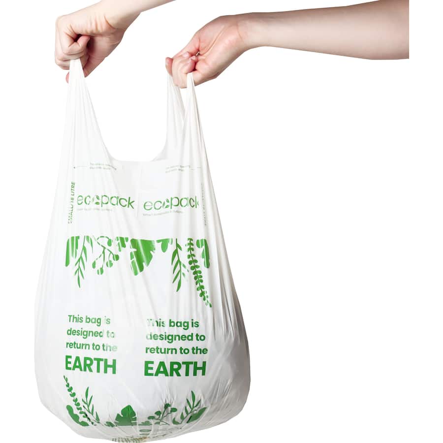 Ecopack Compostable Kitchen Tidy Bags Small 18l 20pack