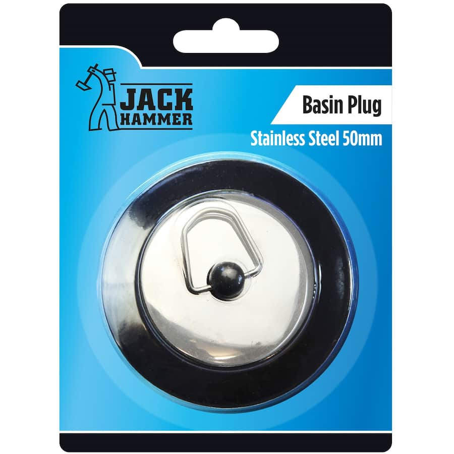 Jack Hammer Basin Plug Stainless Steel 50mm 1ea