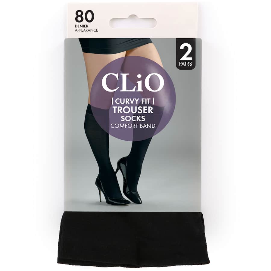 Opaques Curvy Knee Highs Black 1 Size 2pr