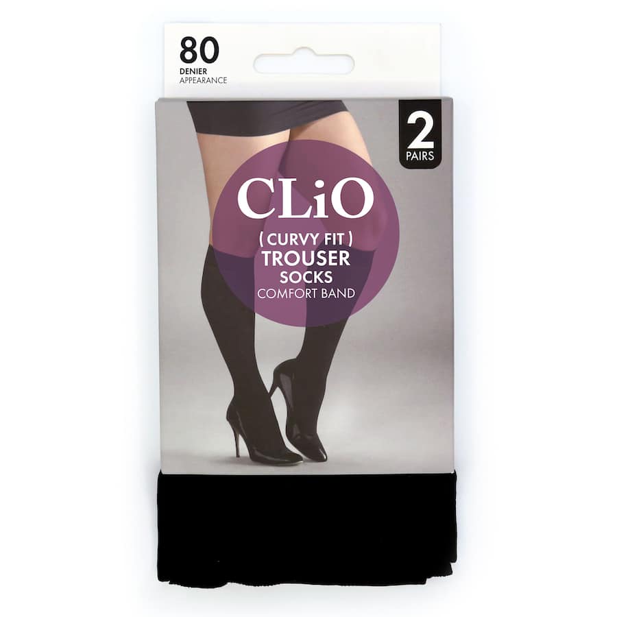 Opaques Curvy Knee Highs Black 1 Size 2pr