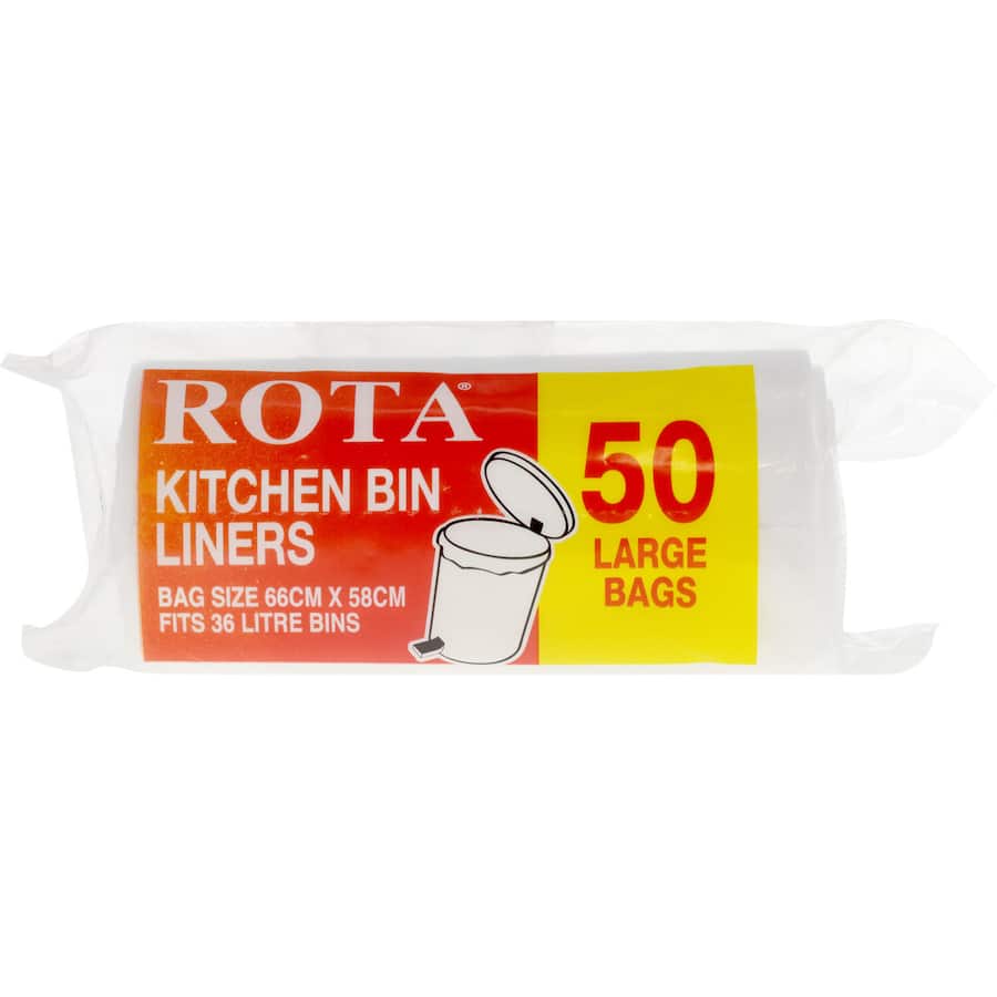 Rota Tuff Stuff Kitchen Tidy Bags Large Bin Liners 50pack