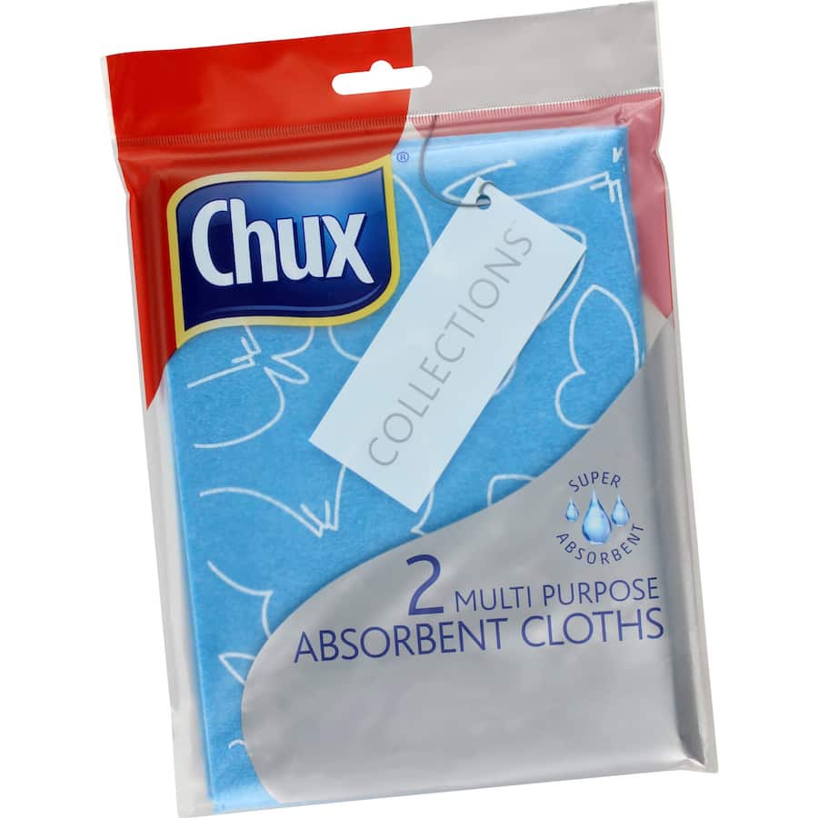 Chux Collections Cleaning Cloth Absorbent All Purpose 2ea